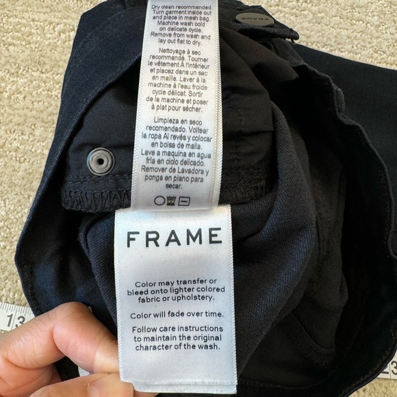 FRAME Denim Le High Skinny Triple Fringe-hem Jeans Size 24 - Picture 14 of 15